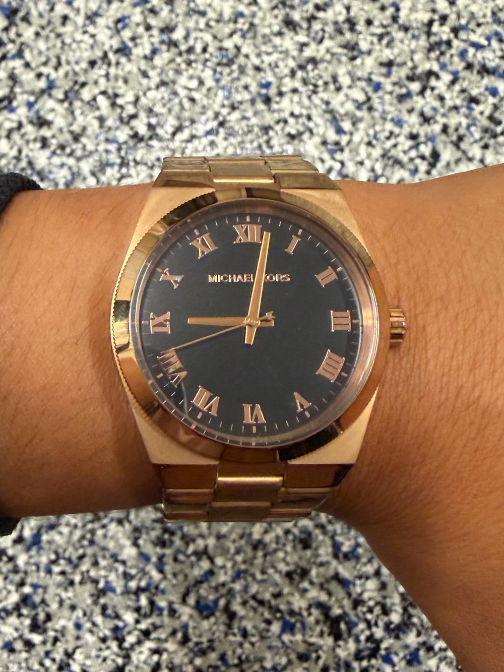 Michael Kors Rose Gold and Black Bracelet Watch